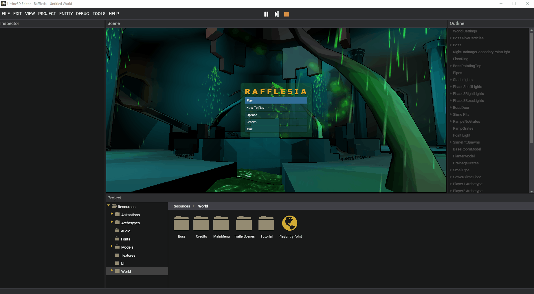 Ursine3D — animated view of the editor and viewport.